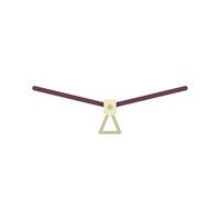 Empty seesaw balancing on a white background vector
