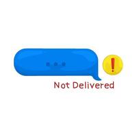 Illustration of message not sent vector