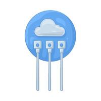 Illustration of cloud computing vector