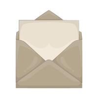 Illustration of open message vector