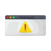 Illustration of warning message vector