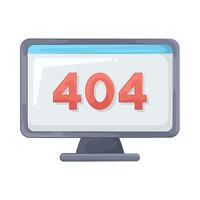 Illustration of error 404 vector