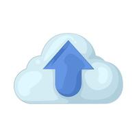 Illustration of cloud upload vector
