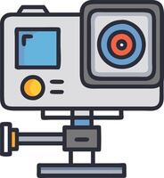 Action camera - Icon of a small, mountable camera for action footage. vector