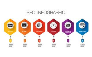Infographic 6 step vector