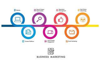 frame work Infographic template for business vector