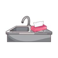 tissue over the sink vector
