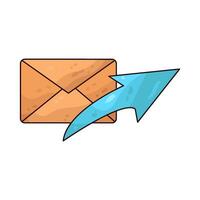 Illustration of share message vector