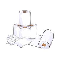 pile of tissue rolls vector