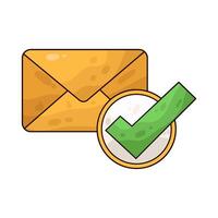 Illustration of approved message vector