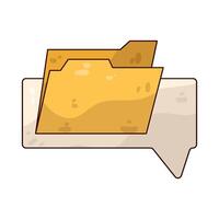 Illustration of message folder vector
