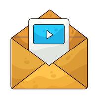Illustration of movie file message vector