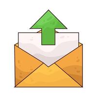 Illustration of upload message vector