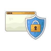 Illustration of web security vector
