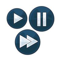 Illustration of media player buttons vector