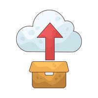 Illustration of cloud upload vector