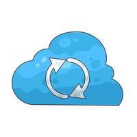Illustration of cloud reload vector