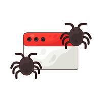 Illustration of website bug vector