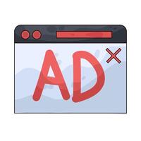 Illustration of ad block vector