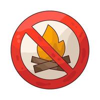 Illustration of no fire vector