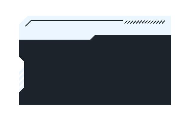 Futuristic element illustration. Colorful lower third overlay.