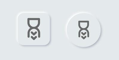 Slow line icon in neomorphic design style. Measure signs illustration. vector