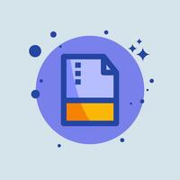 Format flat illustration. File type signs illustration. vector