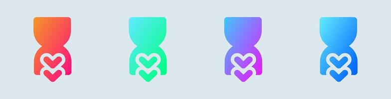 Slow solid icon in gradient colors. Measure signs illustration. vector