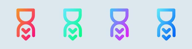 Slow line icon in gradient colors. Measure signs illustration. vector