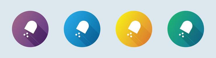 Powder solid icon in flat design style. Mineral signs illustration. vector