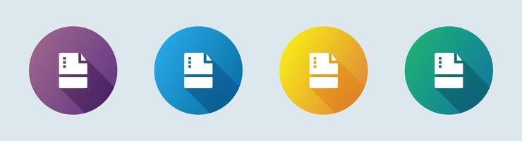 Format solid icon in flat design style. File type signs illustration. vector