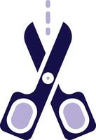 Scissors Two Color Glyph Icon vector