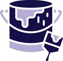 Paint Bucket Two Color Glyph Icon vector