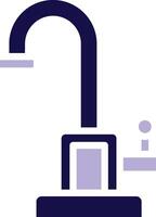 Faucet Two Color Glyph Icon vector