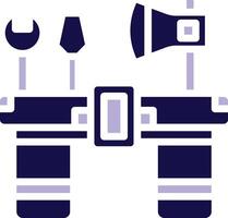 Work Belt Two Color Glyph Icon vector