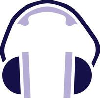 Safety Ear Muffs Two Color Glyph Icon vector