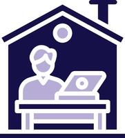 Home Office Two Color Glyph Icon vector