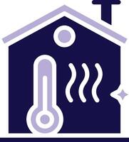 Heating Two Color Glyph Icon vector