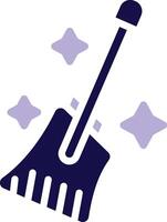Broom Two Color Glyph Icon vector