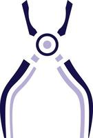 Wire Cutters Two Color Glyph Icon vector