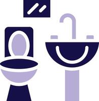 Bathroom Two Color Glyph Icon vector