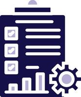 Project Management Two Color Glyph Icon vector