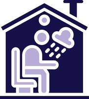 Loneliness Two Color Glyph Icon vector
