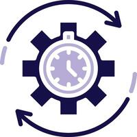 Efficiency Two Color Glyph Icon vector
