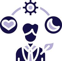 Sustainable Routine Two Color Glyph Icon vector
