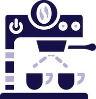 Coffee Machine Two Color Glyph icon vector