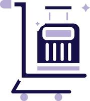 Trolley Two Color Glyph icon vector