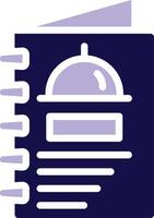 Menu Two Color Glyph icon vector