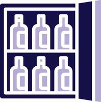 Minibar Two Color Glyph icon vector