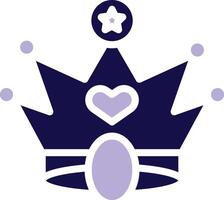 Crown Two Color Glyph icon vector